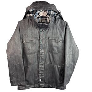 Ride Snowboards Men's Medium Insulated Snowboard Jacket Hooded Winter Coat